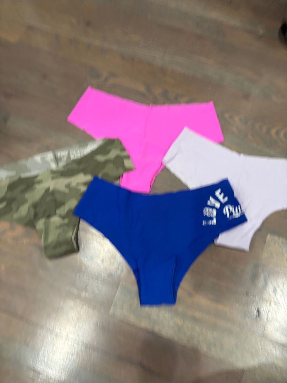 Victoria Secret Cheekster Underwear Pack - Blue, Pink, Camouflage, Light Purple
